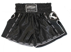 Katsudo Muay-Thai-Shorts Huricane, schwarz