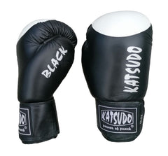 Katsudo Boxhandschuhe mit Zielscheibe Champ III, schwarz