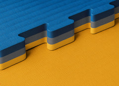 Katsudo dreischichtige Tatami Original, blau-gelb