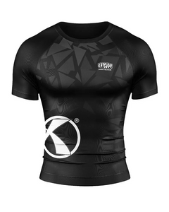 Katsudo Funktionsshirt kurzarm Virago, schwarz-weiß