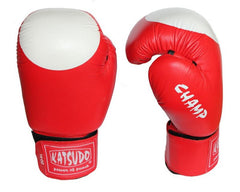 Katsudo Boxhandschuhe mit Zielscheibe Champ III, rot