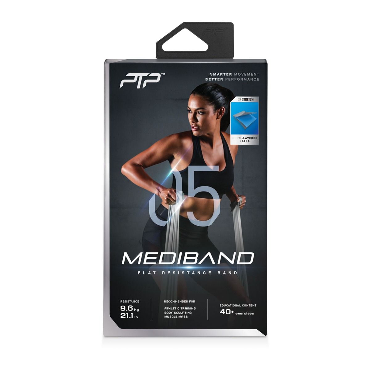 PTP odporová guma Mediband ultimate, strieborná