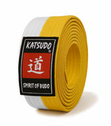 Katsudo Gürtel Obi Master, weiß-gelb