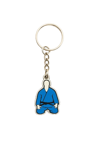 Katsudo obojstranný kovový prívesok Judo, modro biely