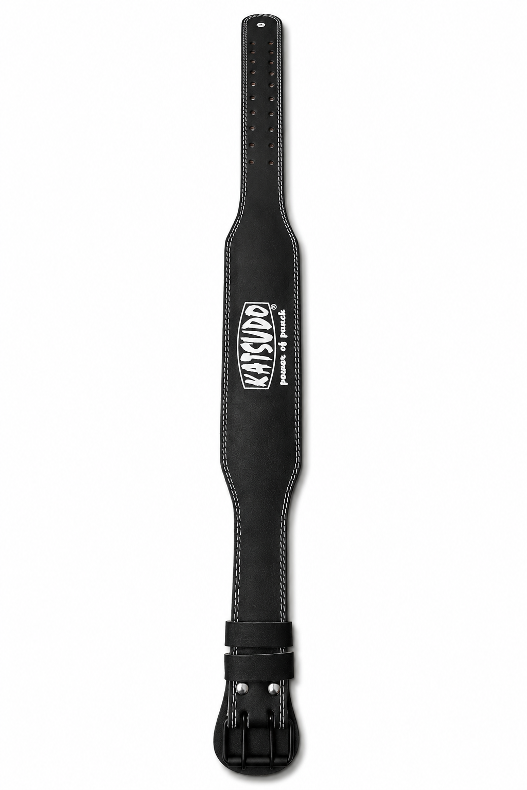 Katsudo CoreLock Fitness-Gürtel aus Echtleder 10 cm, schwarz