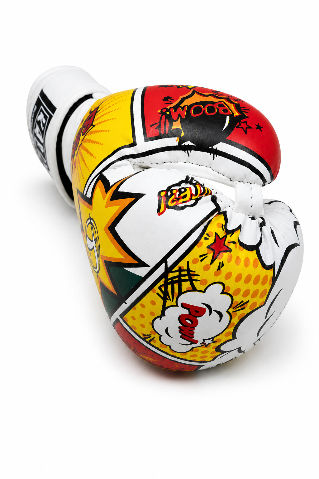Katsudo Leder-Boxhandschuhe CrushX, weiß-gemustert
