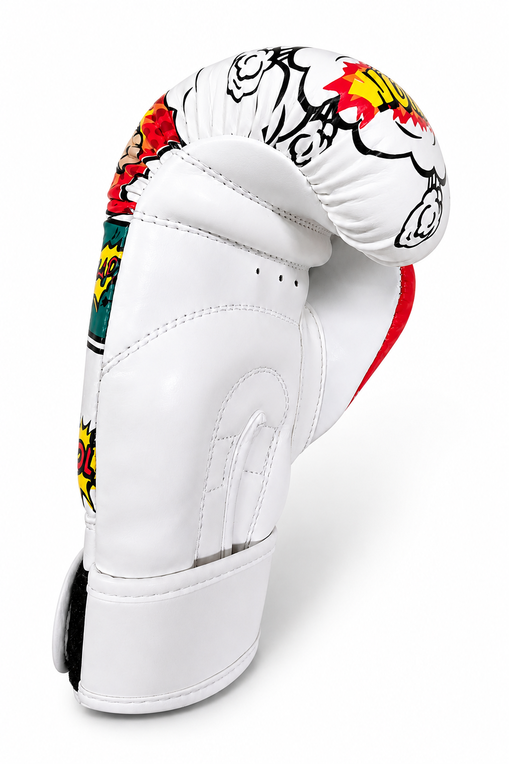 Katsudo Leder-Boxhandschuhe CrushX, weiß-gemustert