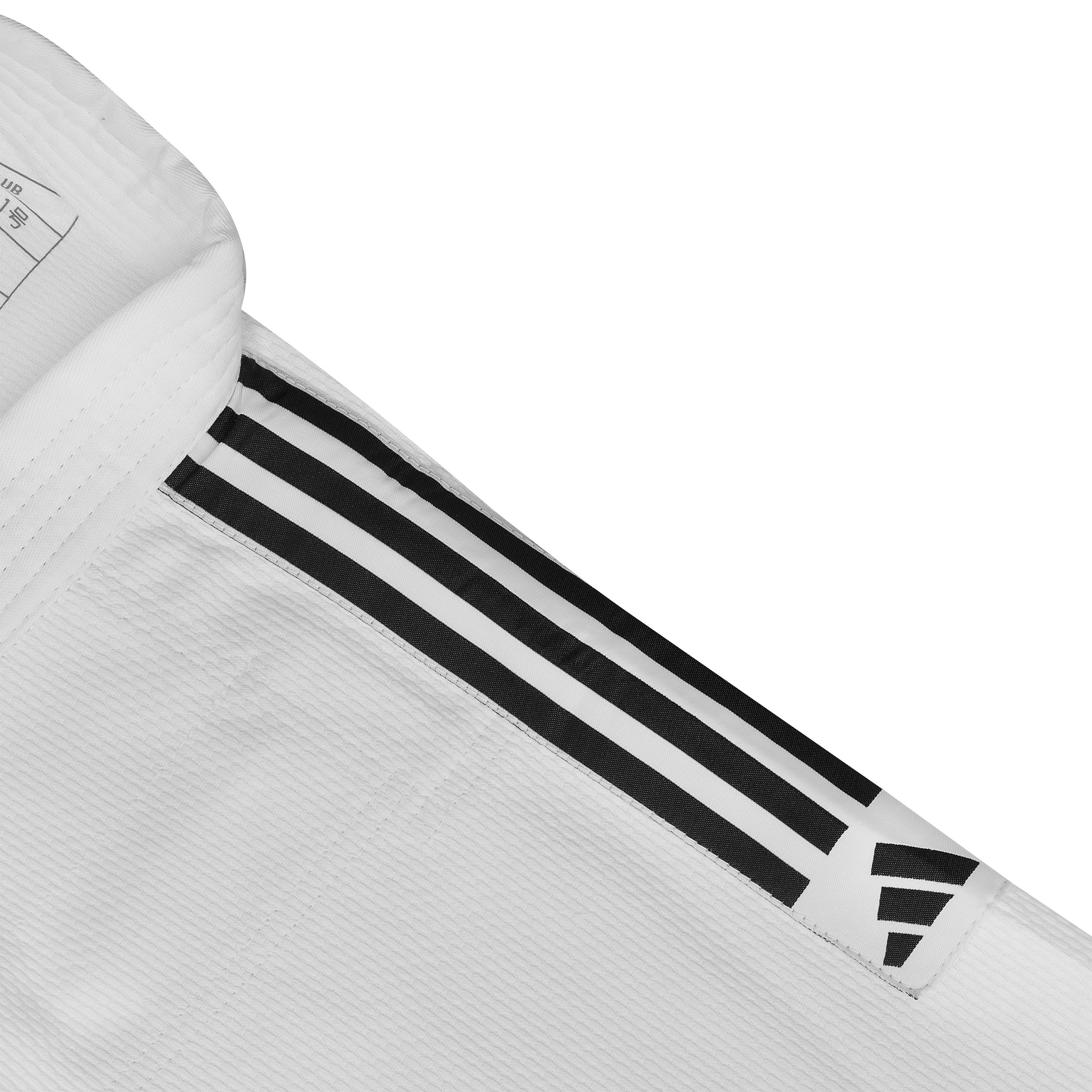 Adidas JU Kimono mit schwarzen Streifen Club 350g, weiß