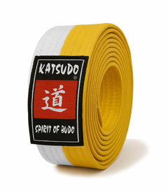 Katsudo ζώνη obi Master, λευκό κίτρινο