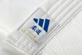 Adidas JU Kimono mit blauen Streifen Club 350 g, weiß