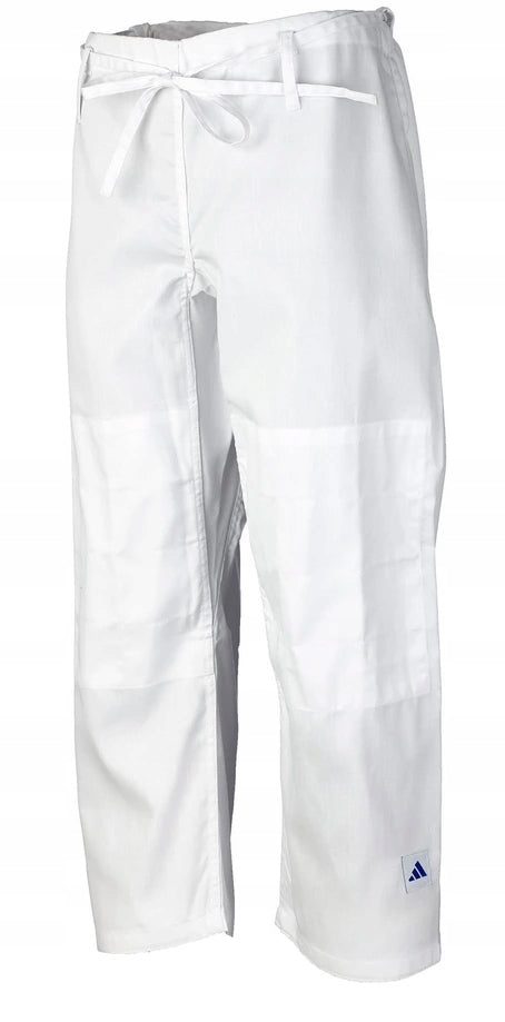 Adidas JU Kimono mit blauen Streifen Club 350 g, weiß