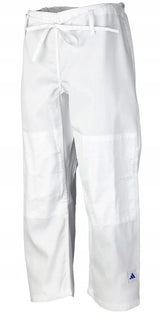 Adidas JU Kimono mit blauen Streifen Club 350 g, weiß