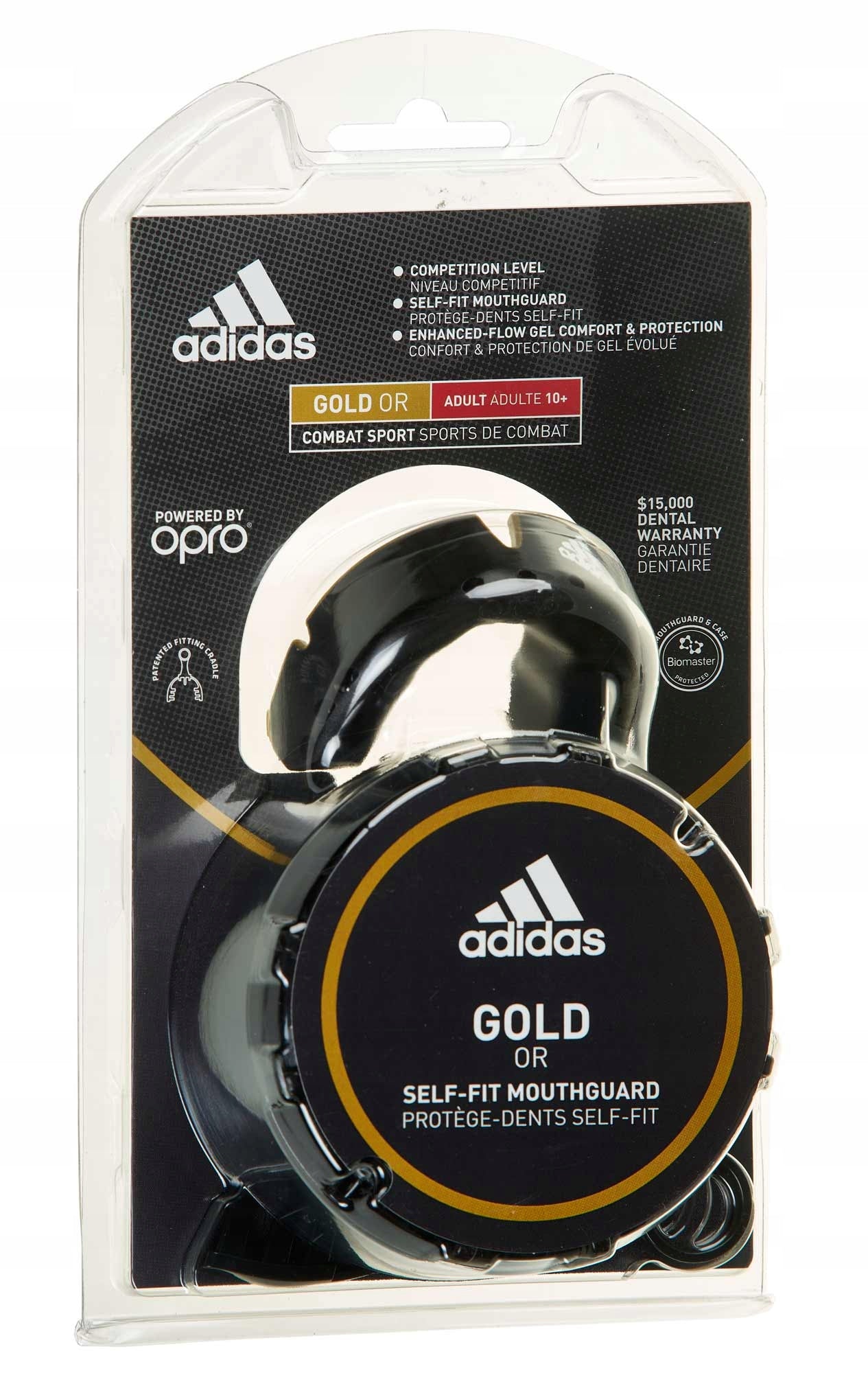 Adidas Senior Zahnschutz Opro Gold, schwarz-goldener