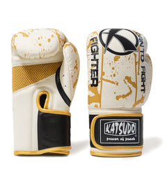 Katsudo Boxhandschuhe Bloom, weiß-gold