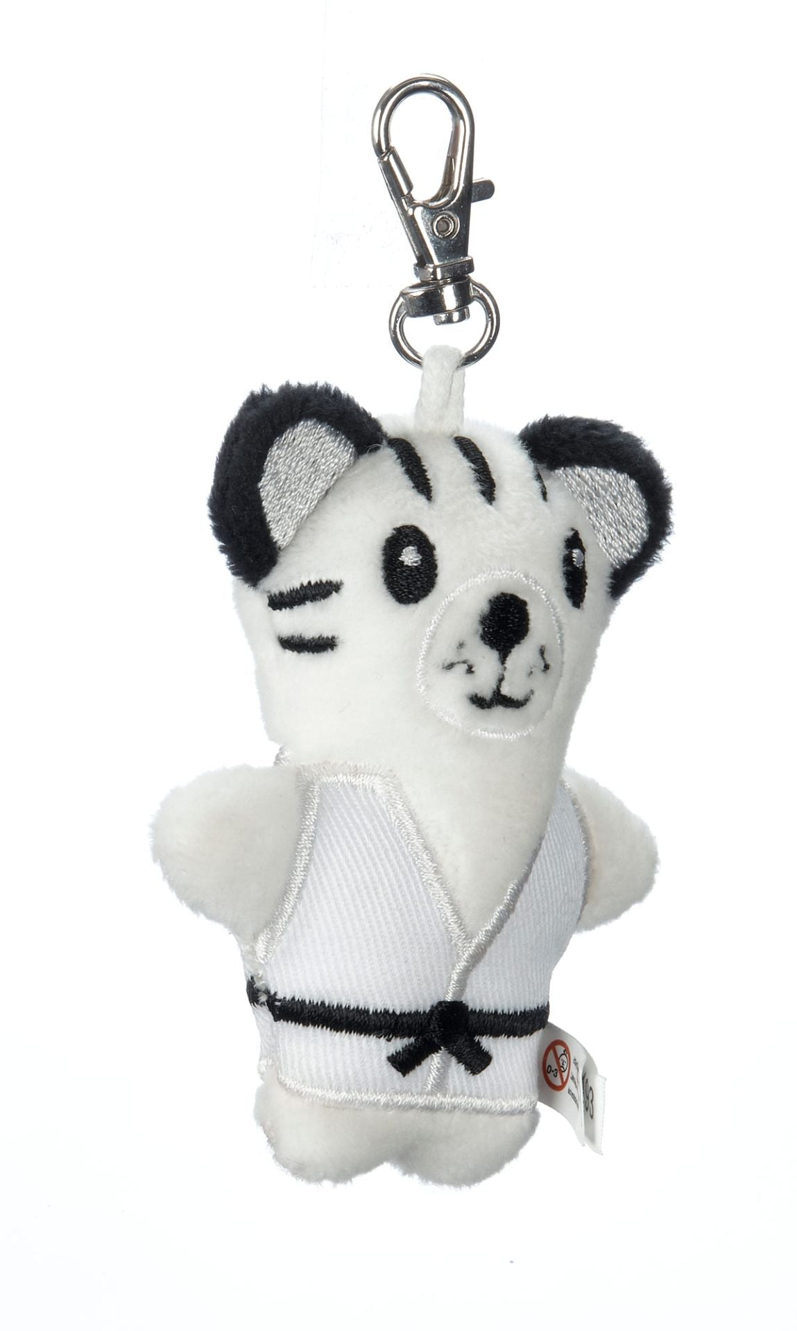 DAX Plüsch-Schlüsselanhänger Karate Weißer Tiger