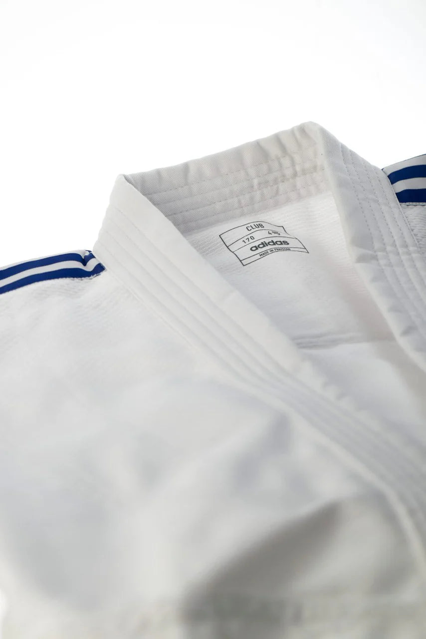 Adidas JU kimono s črnimi pasovi Club 350g, bel