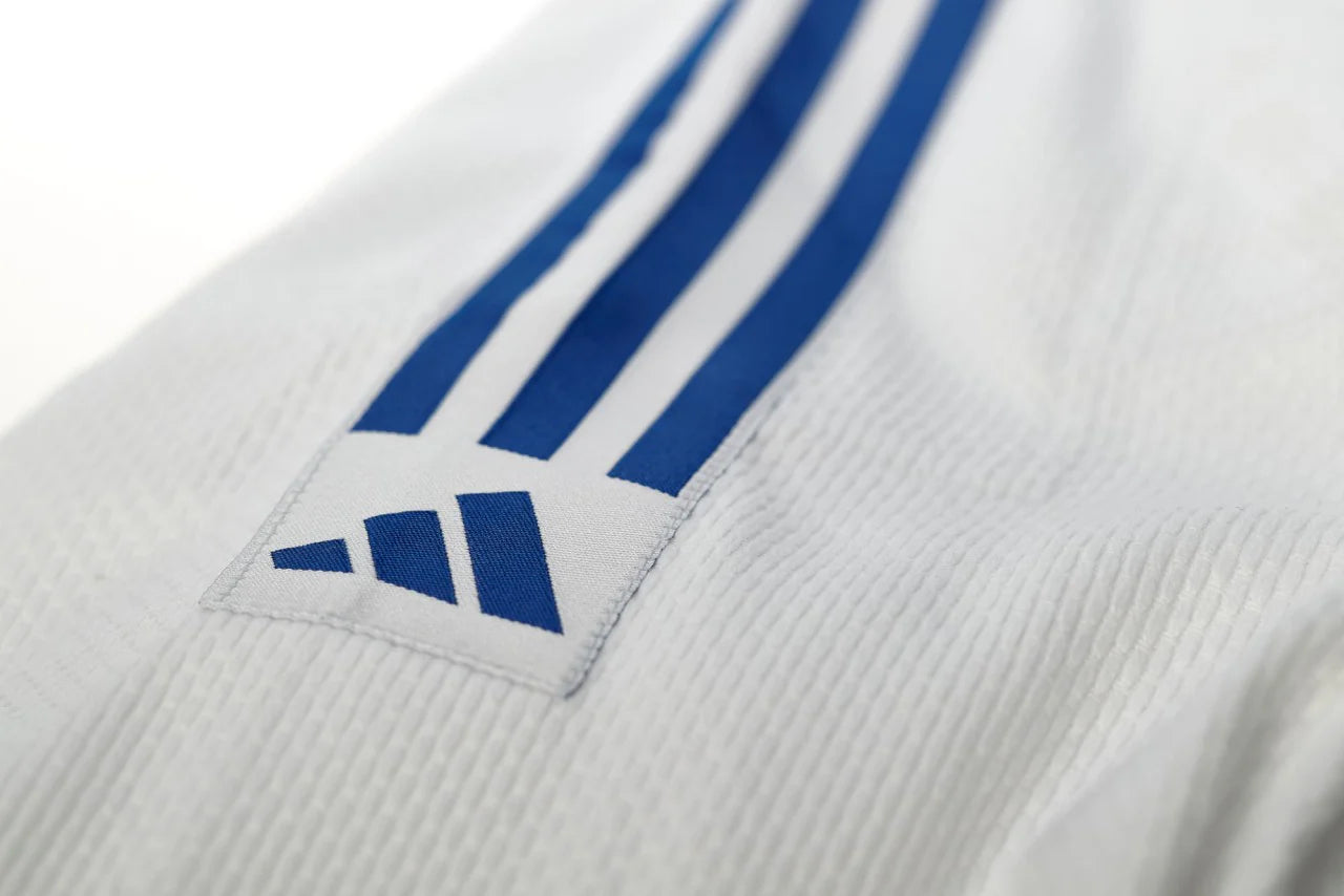 Adidas JU kimono s črnimi pasovi Club 350g, bel