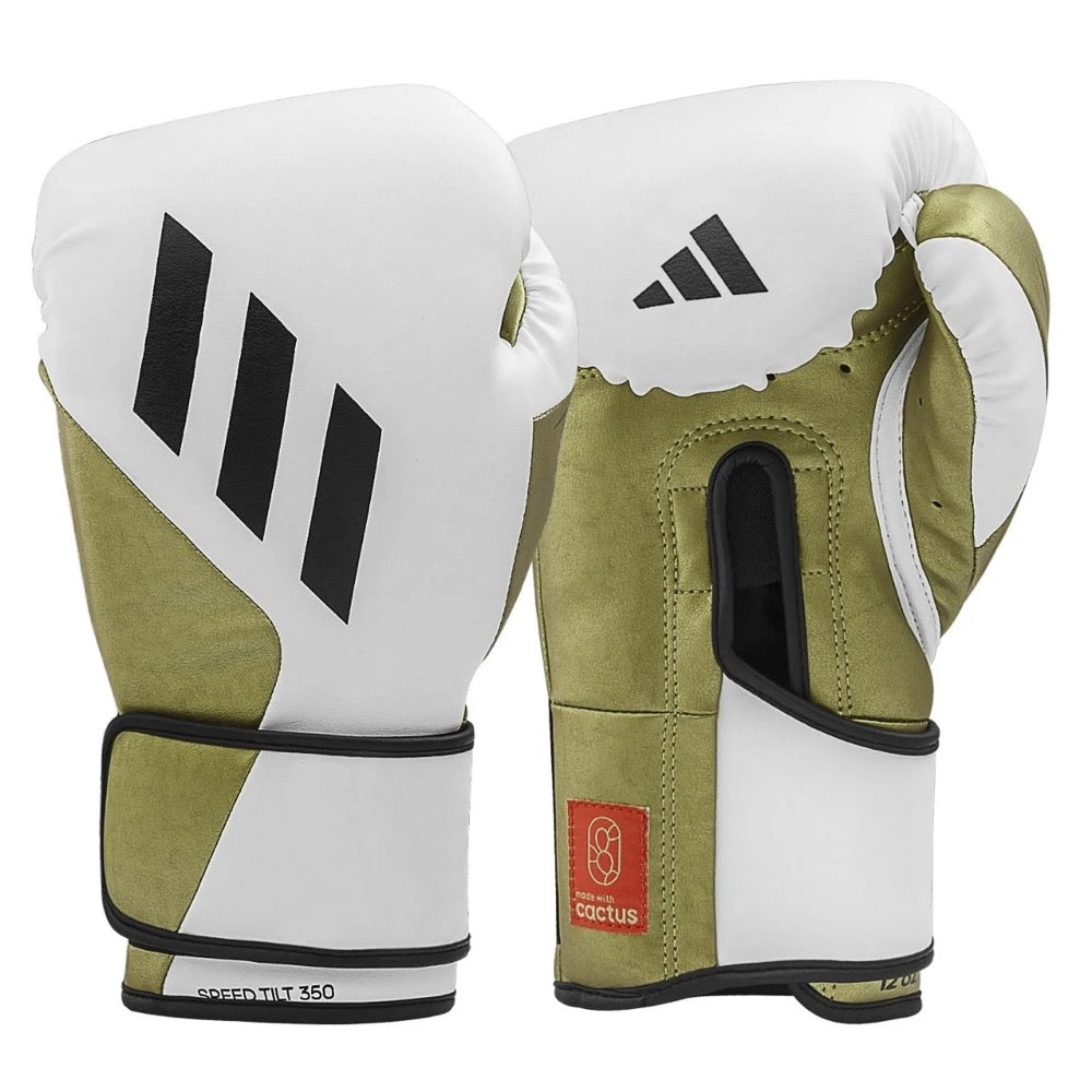 Adidas SPEED TILT 350V Pro boksarske rokavice, belo-zlate