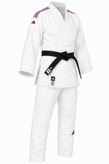 Adidas JU Kimono mit repräsentativen IJF Champion III Taillenstreifen Slim Fit 730 g, weiß