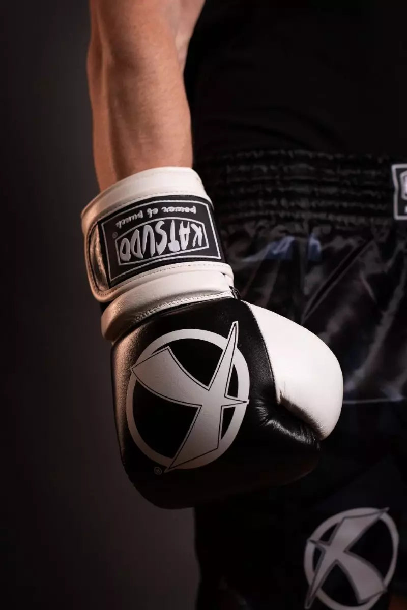 Katsudo box Rukavice Fight, čierno biele