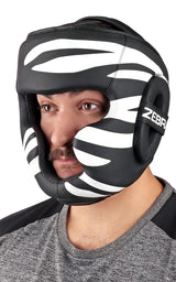 Zebra sparring prilba, čierna