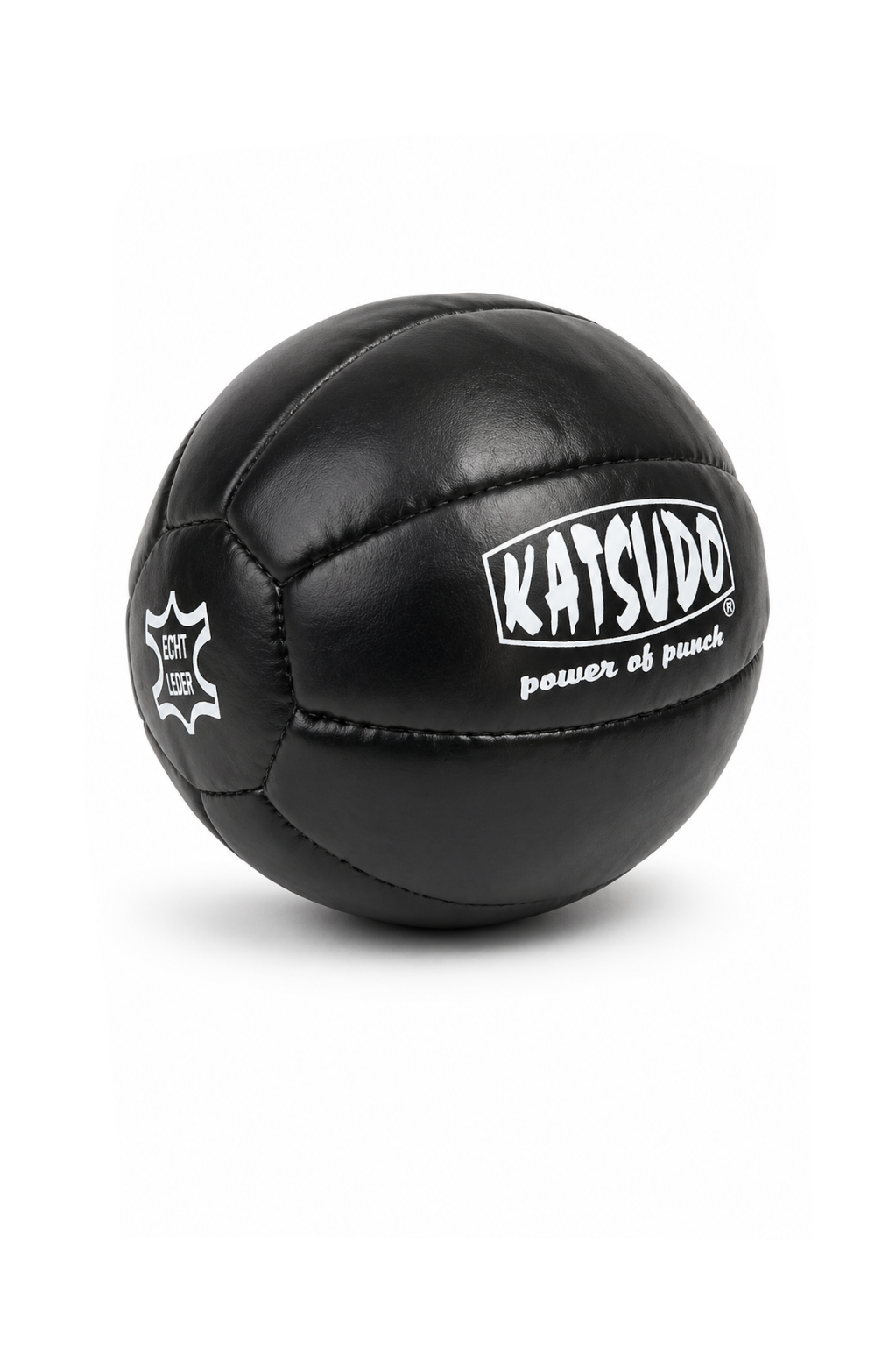 Katsudo Gravis leather medicine ball, black