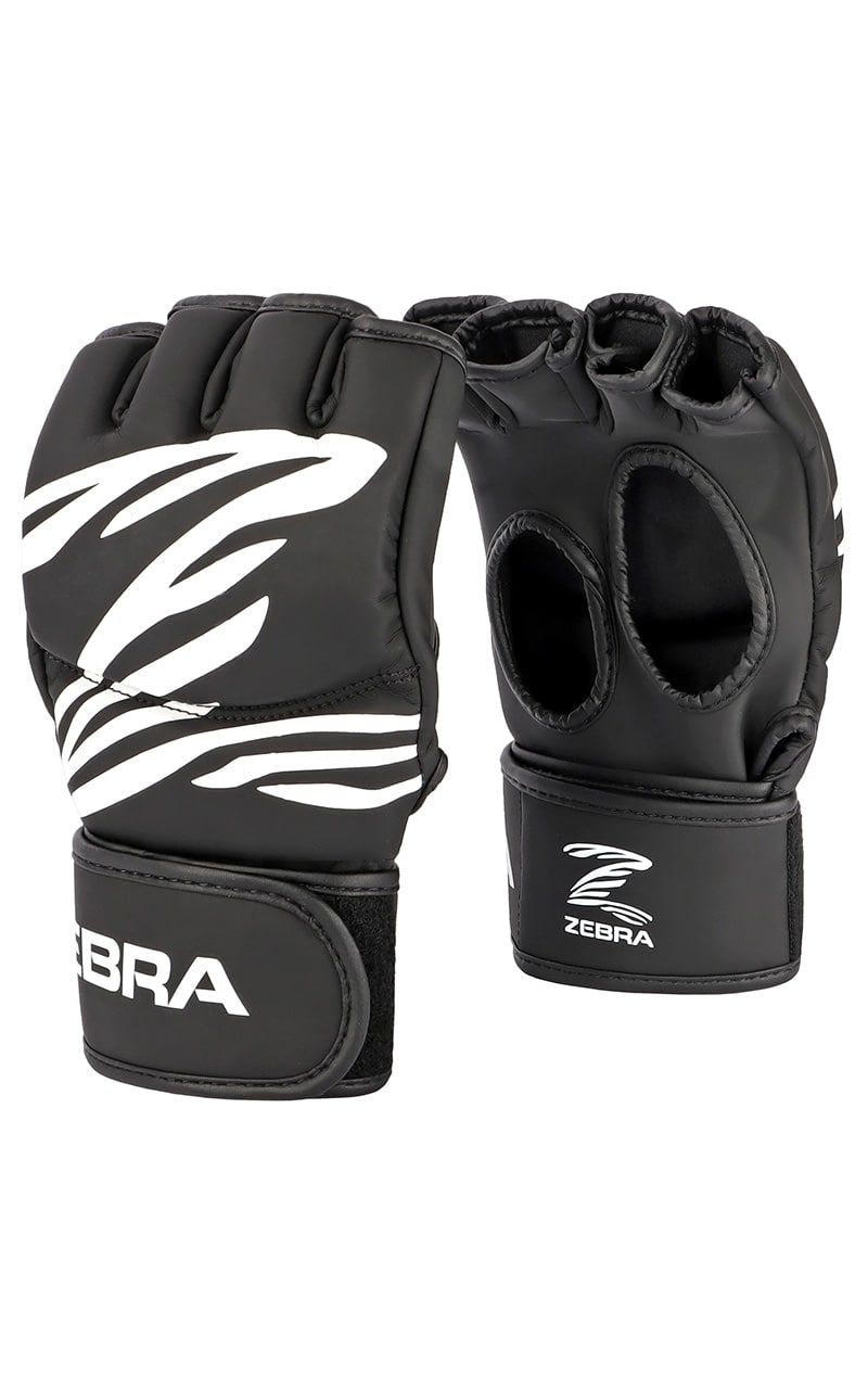 Zebra MMA rukavice, čierne