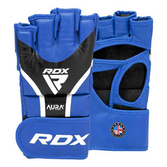 RDX Grappling-Handschuhe Aura Plus T-17, blau-schwarz