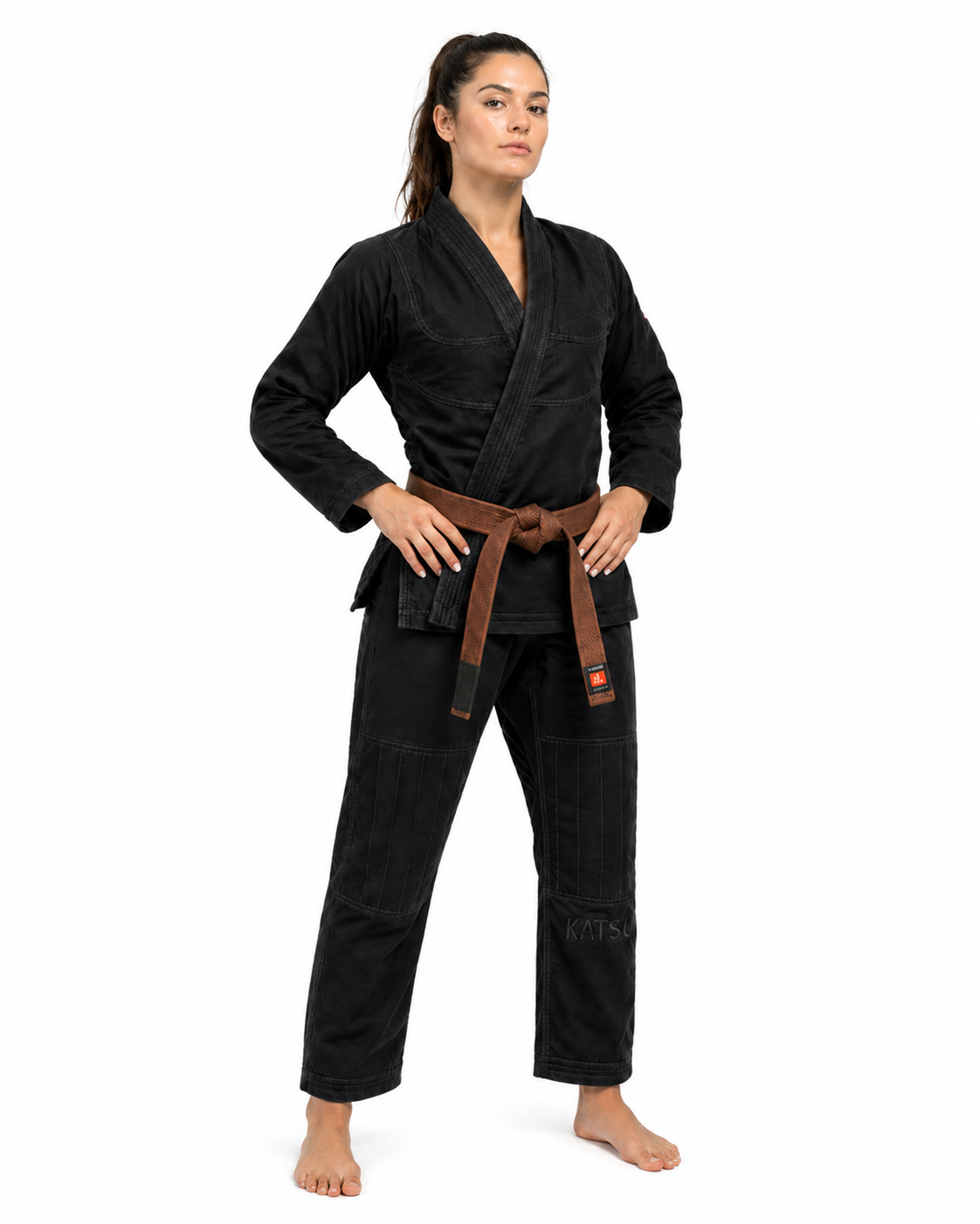 Katsudo Yori Damen Jiu Jitsu Kimono 550 g, schwarz