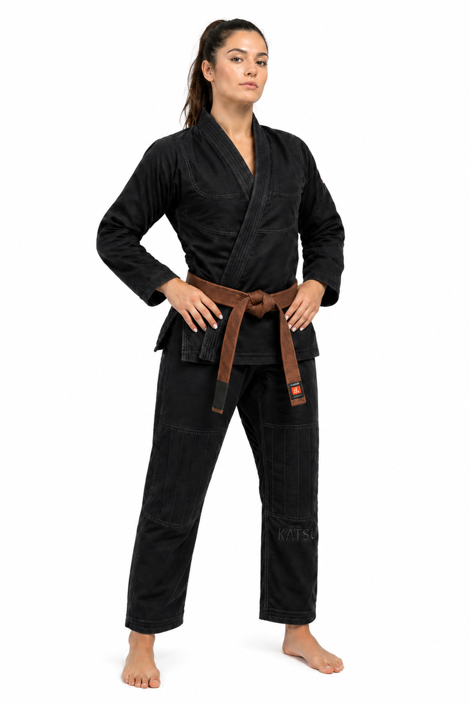 Katsudo Yori women's Jiu Jitsu kimono 450g, black